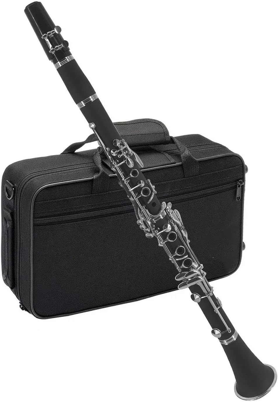 Clarinet Musical Instruments Clarinet ABS Bb Double Barrel Clarinet With 10 Reeds Cloth Gloves Stand Carrying Bag And Brush