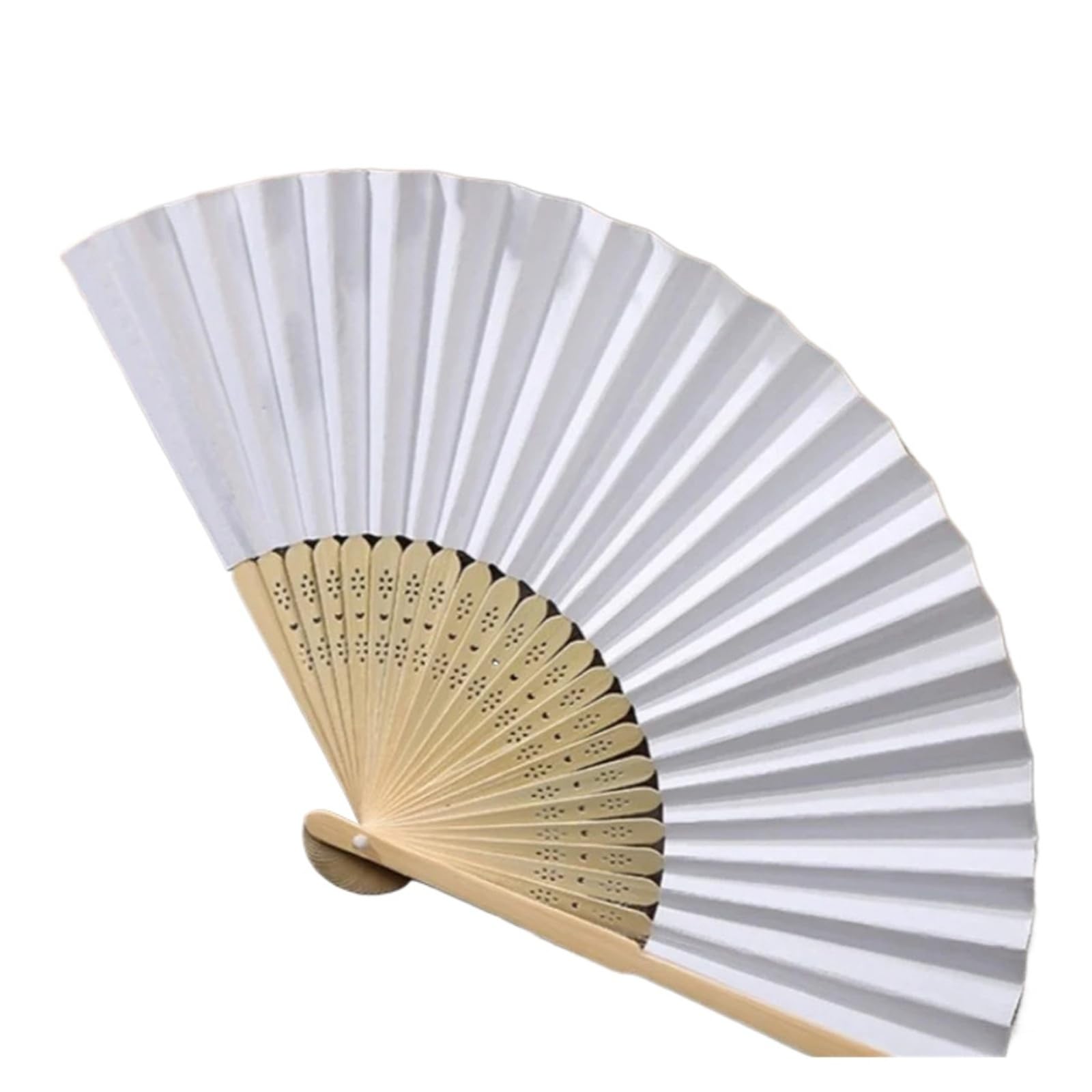Éventail en Papier Pliable Blanc, 40 Pièces, Cadeaux De Mariage for Invités, Décoration Fête d'anniversaire pour Décorations