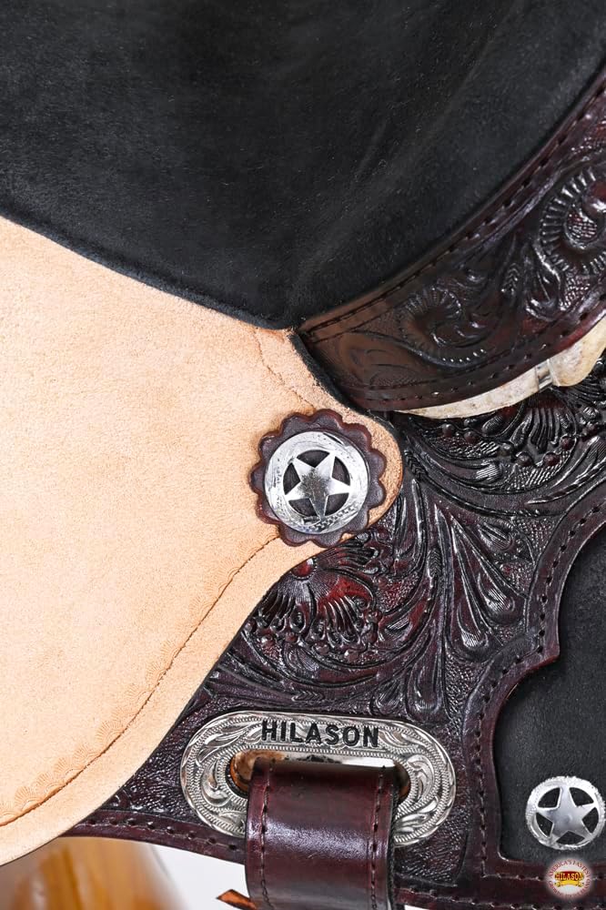 HILASON Flex Tree Western Horse Saddle American Leather Trail Barrel | for Horses