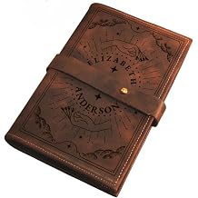 Personalized Zodiac Leather Journal Custom Astrology Notebook with Engraved Star Sign Design Handmade Refillable Full Grain Cover Soft Texture & Secure Strap Closure A5 & A6