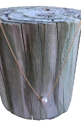 Brado Jewellery Gold Plated White Pearl Necklace Golden Chain Pendant for Women & Girls (Gold)