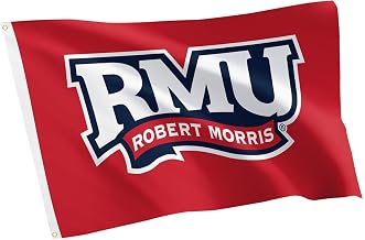 Robert Morris University 100% Polyester Indoor Outdoor 3x5 feet Banner Colonials RMU (Flag B)