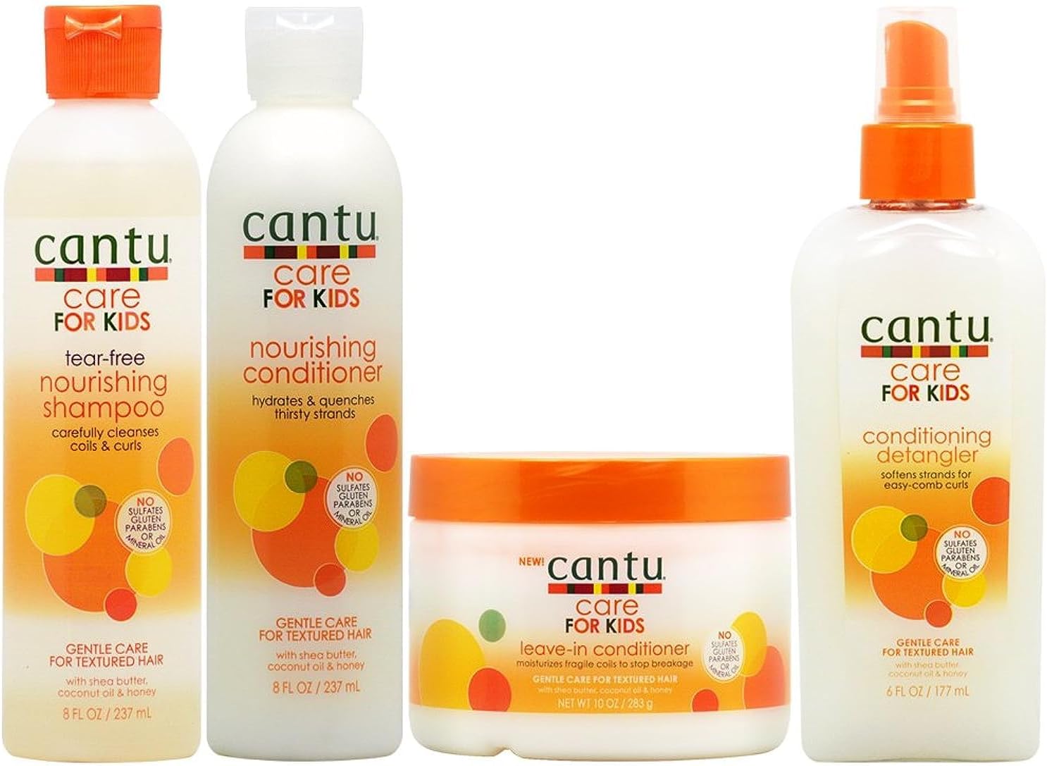 Cantu Care for Kids Shampoo + Conditioner + Leave-in Conditioner + Detangler"Set"