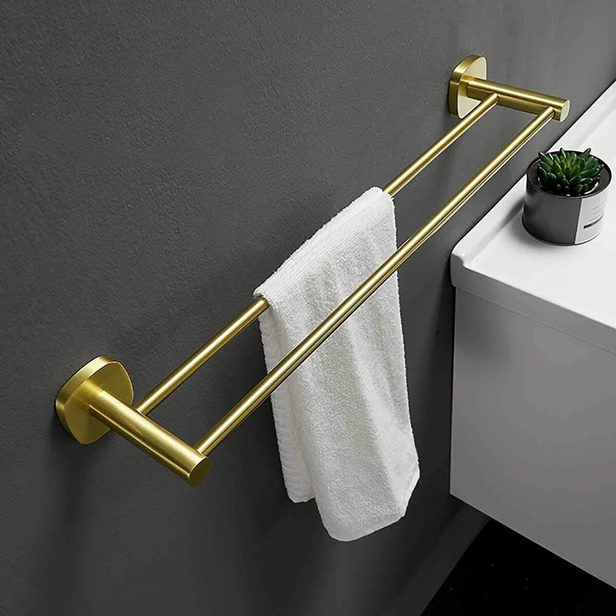 Porte-serviettes étagère rangement aluminium salle de bain cuisine