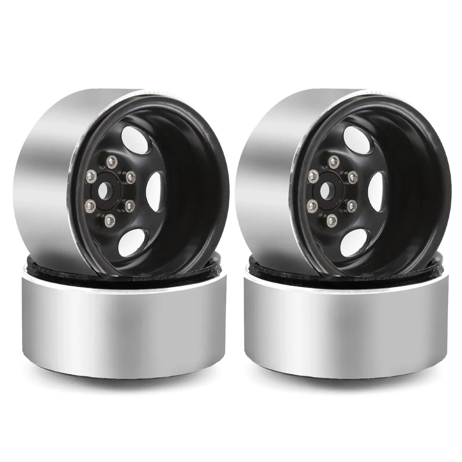 Cerchi Rc 4 Pezzi 1.9 Pollici Beadlock Wheel Rim Set Hub Per Axial Per Scx10 Ii 90046 Iii Axi03007 Per Trx4 D90 1/10 Car Ricambi Modellini RC