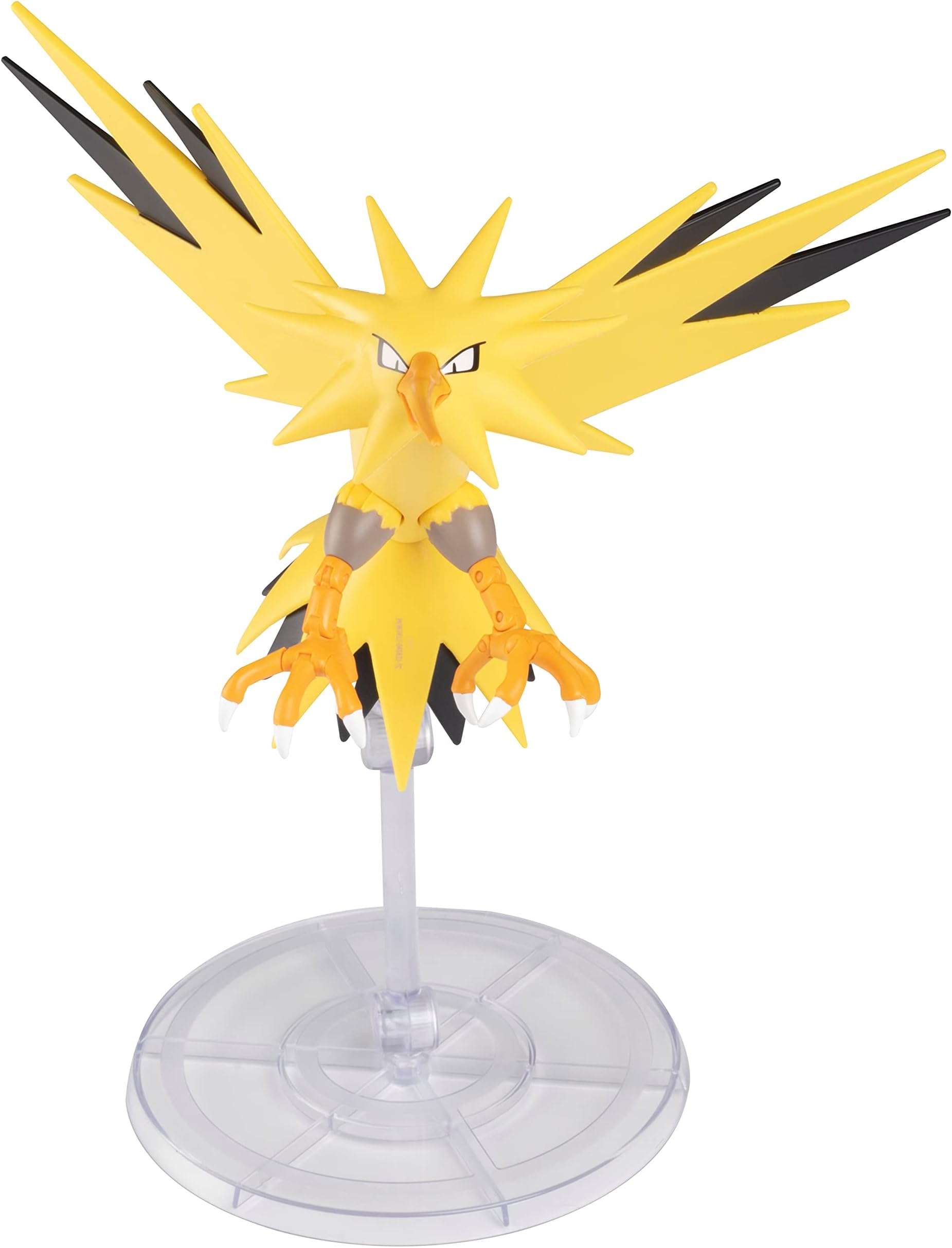 Jazwares Pokémon 6" Zapdos Super Articulated Figure Toy with Display Stand - Officially Licensed - Add to Your Collection - Gift for Kids, Boys, Girls & Adults - Ages 8+