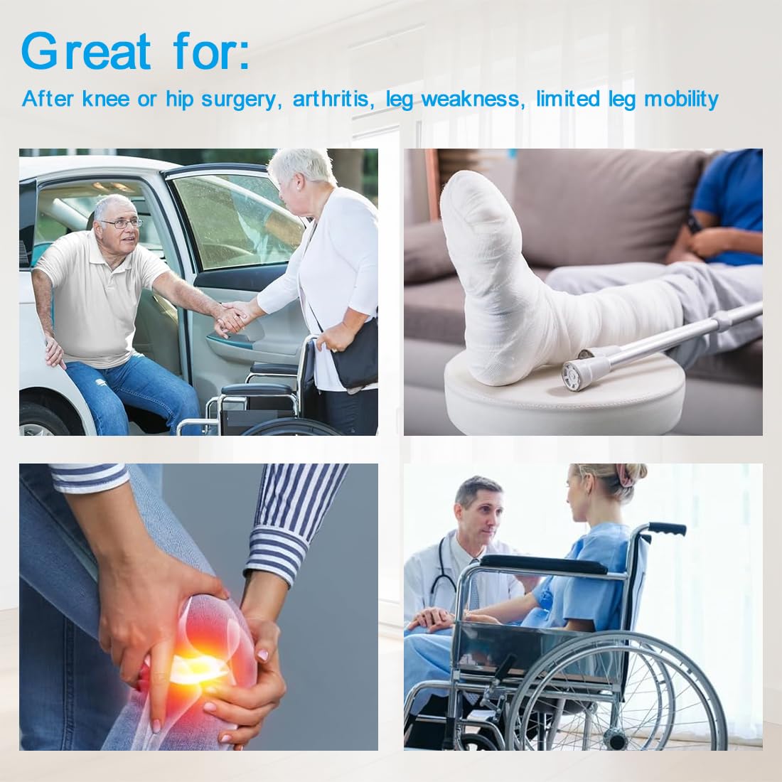 39Inch Long Leg Lifter Strap Rigid Foot Lifter After Hip Knee Replacement Mobility Aids Foot Lifters for Disabled and Elderly — Amazon image 6