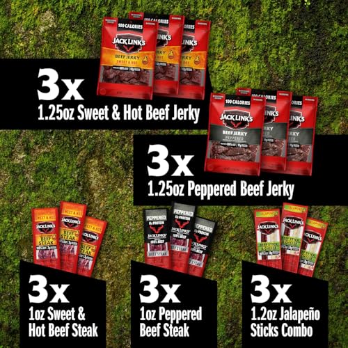 Jack Link's Spicy Beef Jerky Variety Pack Gift Basket - Assorted Jerky, Steaks, and Meat Stick & Cheese Combos - Ready to Eat Real Meat Protein Snacks - Good Source of Protein - 15 Pack - image 6