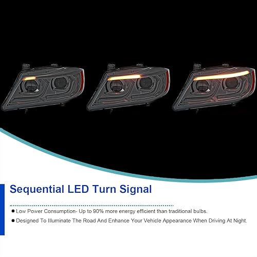 Vista 12 de SPEC-D TUNING Faros delanteros negros de doble proyector con tubo LED 3D y animación de arranque compatibles con BMW Serie 3 E90 Sedan/E91 Wagon
