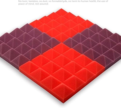 Miniatura 2 de Calcomanías de pared, calcomanías acústicas de espuma insonorizada, panel de absorción de sonido, murales de esponja para estudio KTV de 9.8 x 9.8 x