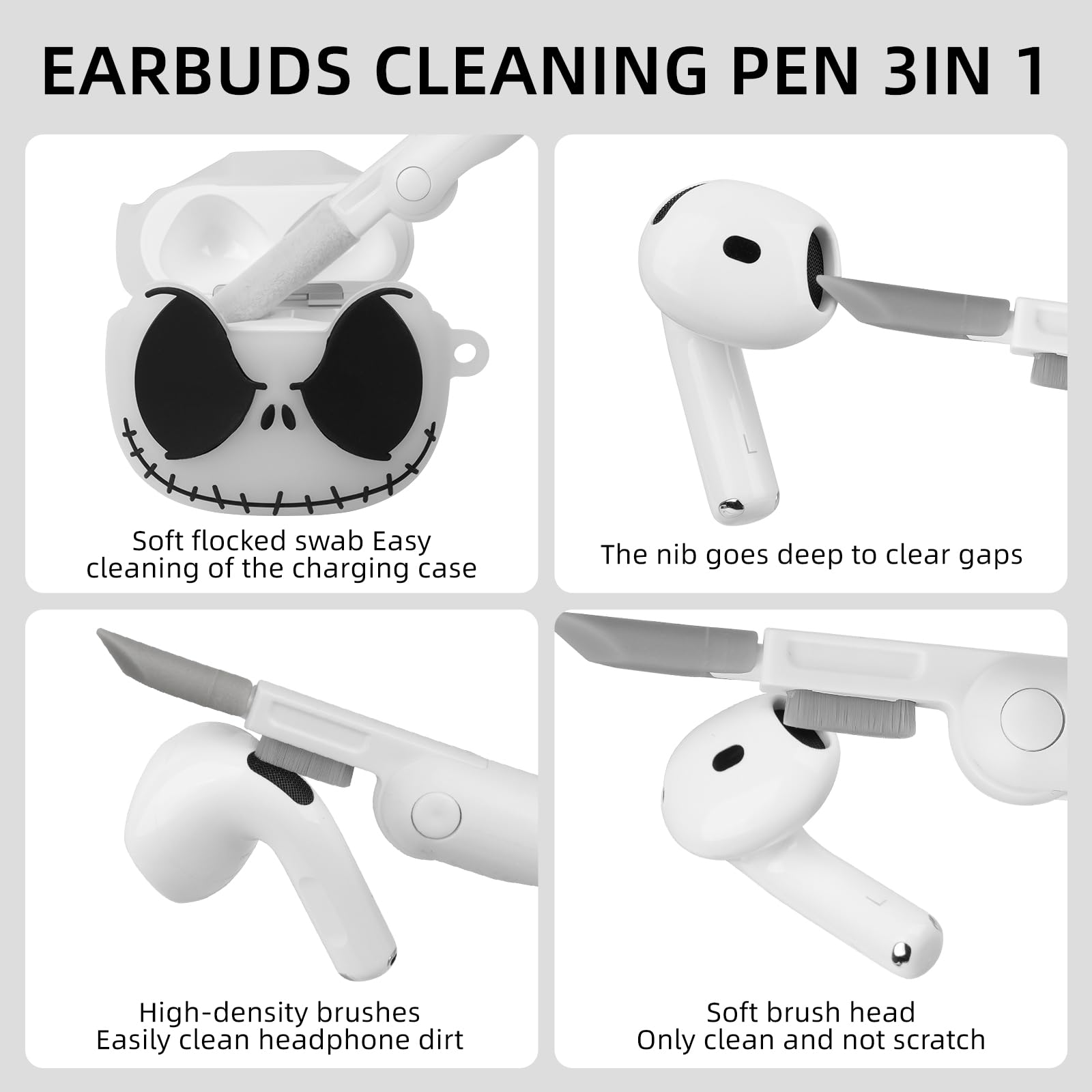 Amazon.com: CCXNAS for Airpods 4 Case Cover with Cleaner kit and