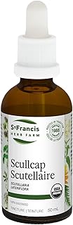 St. Francis Herb Farm Scullcap Herbal Tincture Liquid | Used to Help Relieve Nervousness | Used as a Sleep Aid | Helps Relieve Menstrual Pain | Organic | Non-GMO | Lactose-Free | (50ml)