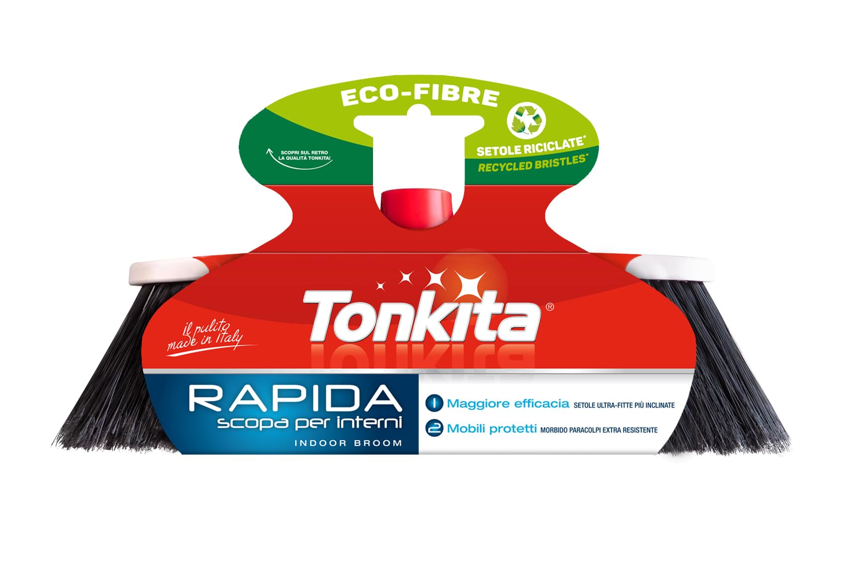 TONKITA Rapid Indoor Broom-with Handle .. Indoor Broom, with Resistant, co-Injected Rubber Bumper Guard for Safe Furniture and Soft Rubber Ring for Best Handle Connection.-picture-24