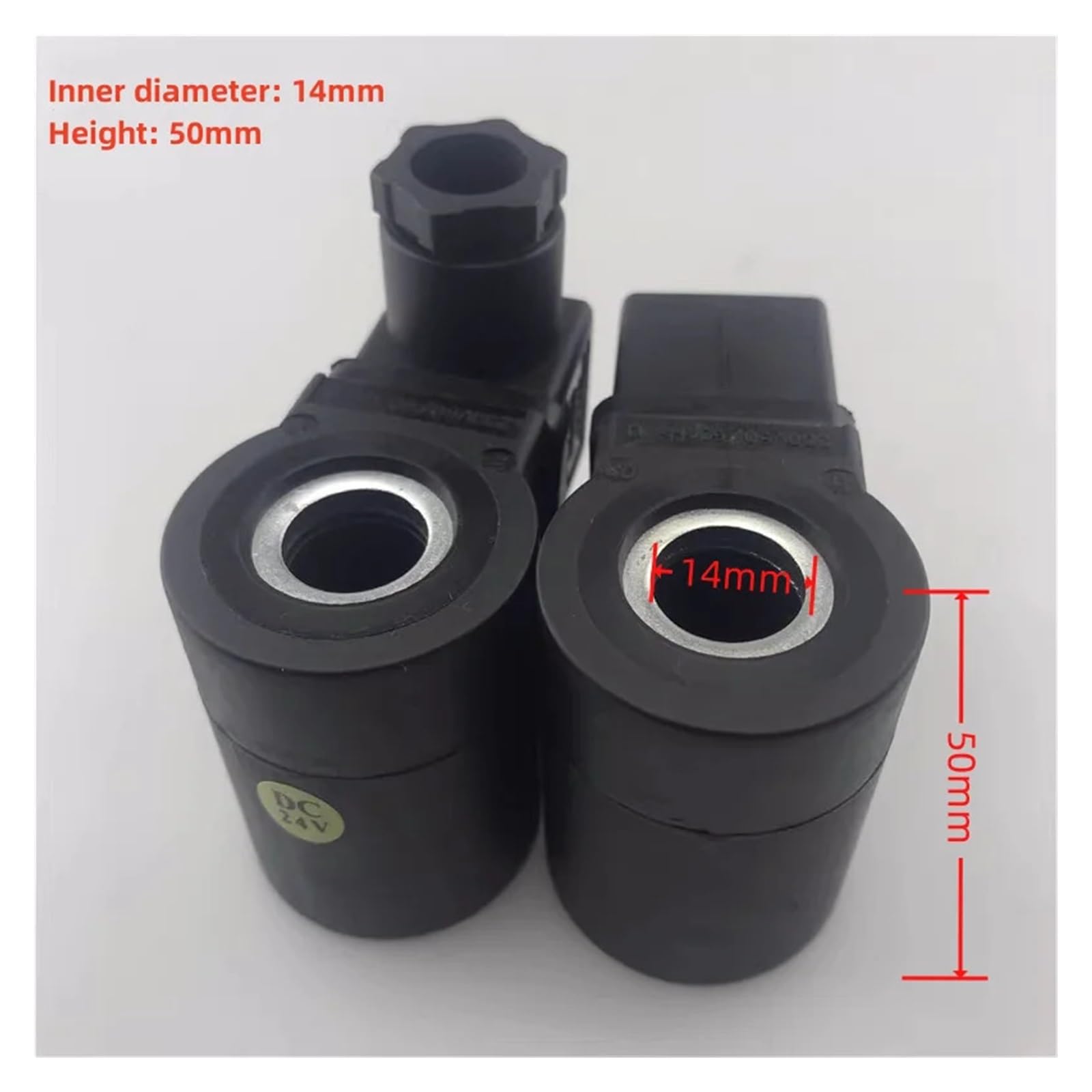 1 x zawór ciśnieniowy otwór wewnętrzny 14 mm wysokość 50 mm gwint hydrauliczny demontaż montaż cewka zaworowa AC220 V/DC 24 V zawór magnetyczny (DC24V)