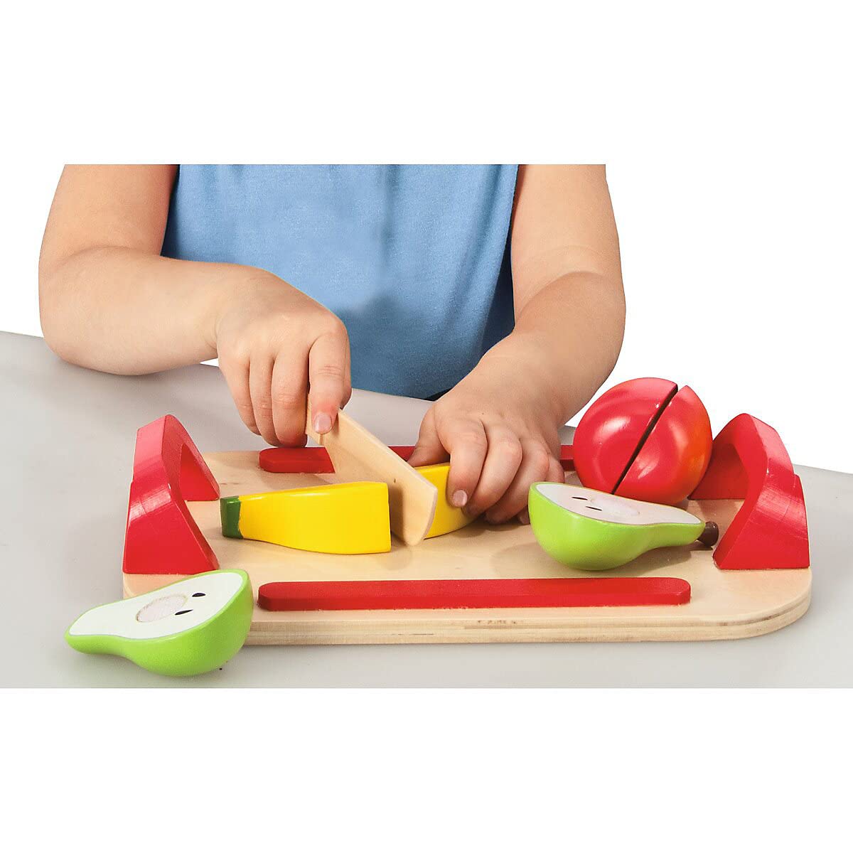 Eichhorn Tabla De Cortar Con Alimentos De Madera - Set De 8 Piezas Para Niños +2 Años
