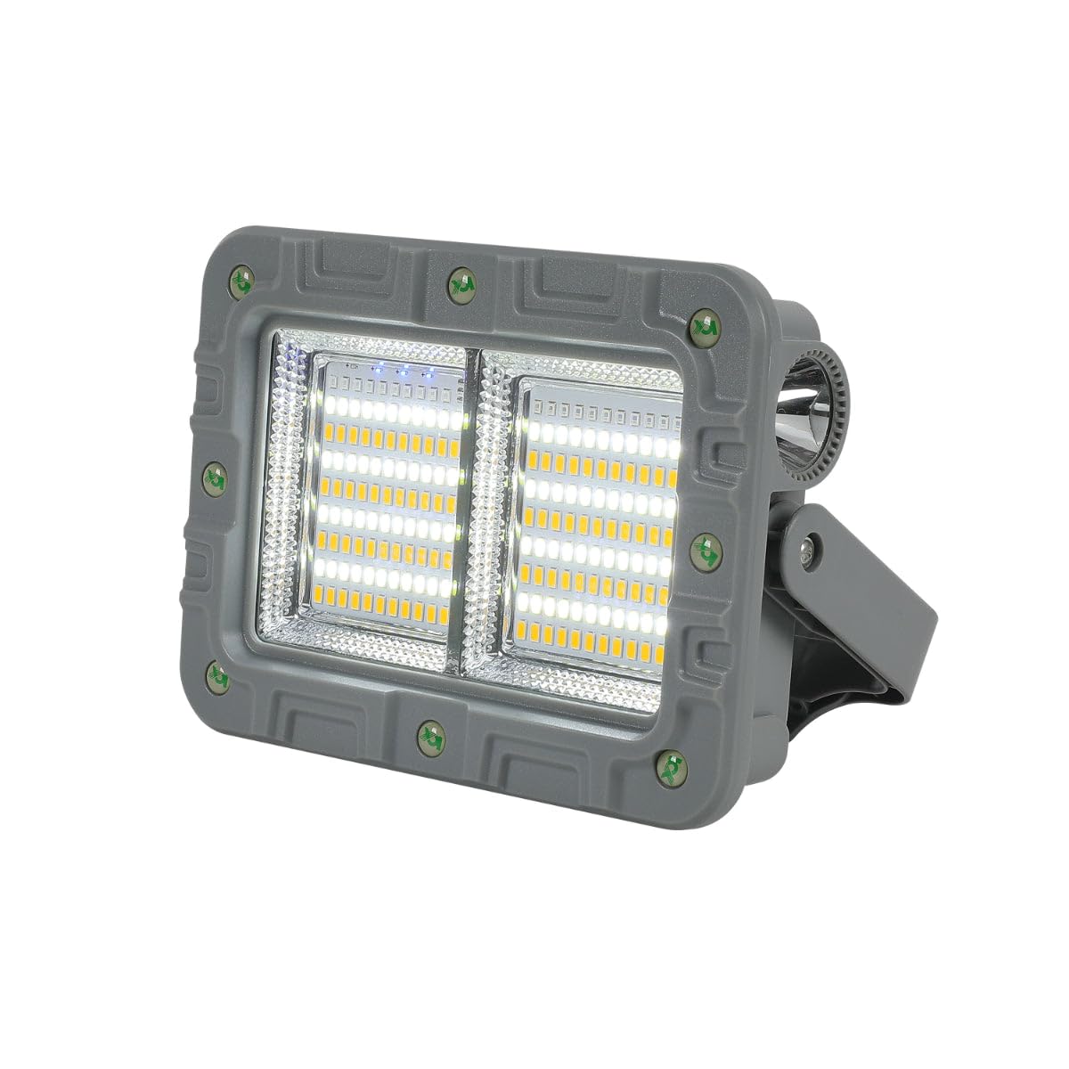 TEKLED 150W Solar Rechargeable LED Floodlight - 5-in-1 Emergency Work Light with Power Bank, IP65 Weatherproof Portable Flashlight for Camping, Garage & Power Outages, 3CCT Adjustable White