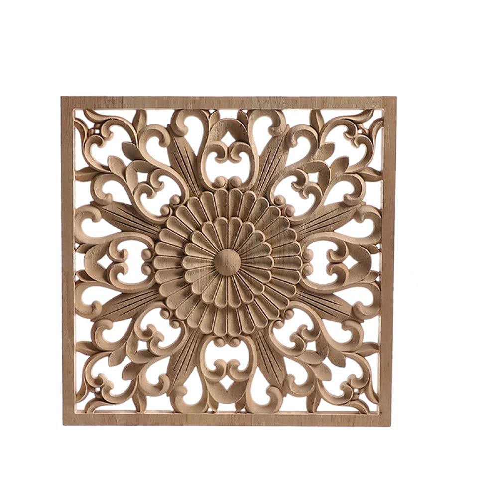 Sculpture sur bois design de feuilles onlay pour personnaliser les portes et les buffets du salon