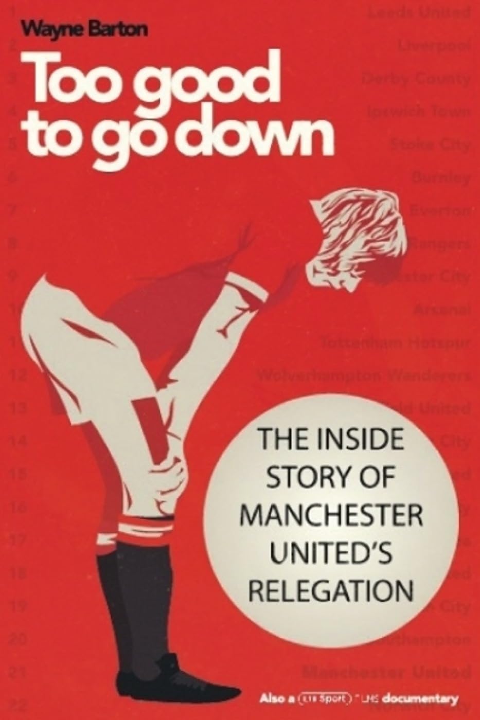 Wayne Barton Too Good To Go Down Manchester United Paperback Book - Preloved