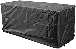 Outdoor Deck Box Cover 420D Waterproof Patio Storage Box Cover Outdoor Deck Box Ottoman Bench Cover Protects from Outdoor Rain Wind and Snow Black 48"L x 24"W x 22"D