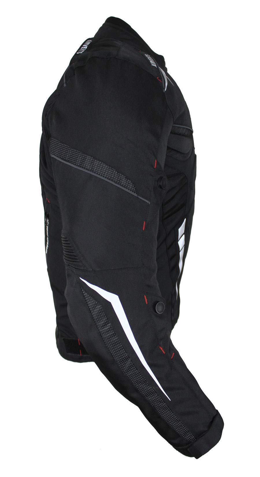 EURO STARS Motorradjacke Herren Textil Jacke mit Protektoren, Wasserabweisend, Winddicht, Biker Custom, Touring, Quad, Sport und Freizeit Jacke Schwarz