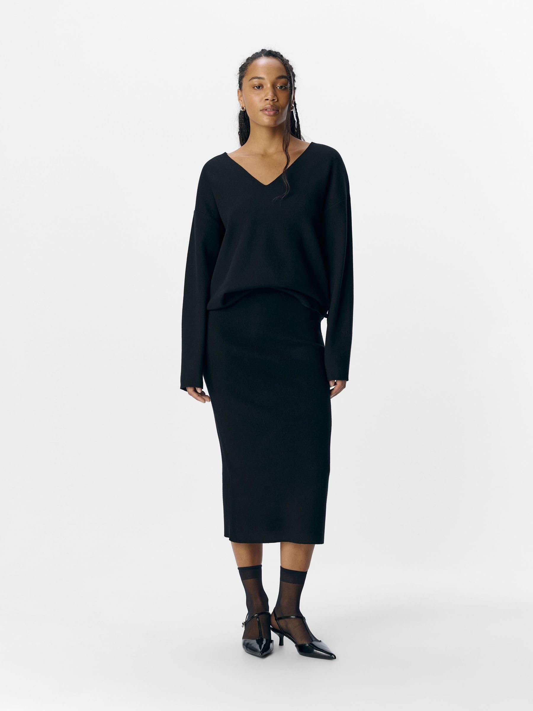 Object Objreynard HW Knit Skirt Noos Falda de Punto Mujer (Pack de 1)