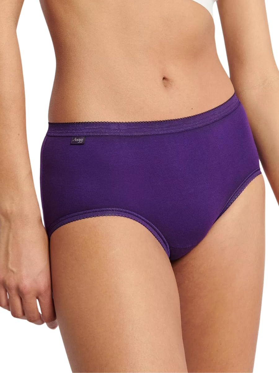 Sloggi Women's Briefs - Cotton Rich - Purple - Size 16