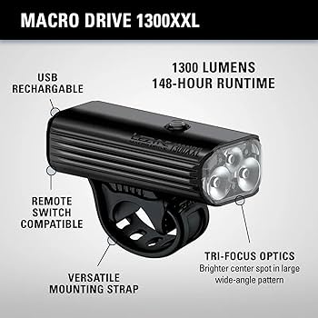 Amazon.com : LEZYNE Macro Drive 1300XXL Bicycle USB Rechargeable