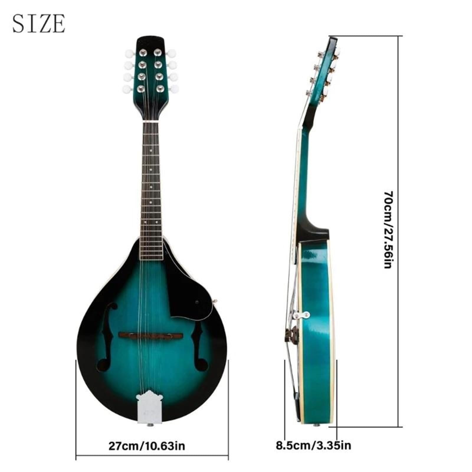 Instrumento Mandolina Mandolina Acústica De 8 Cuerdas Para Principiantes De Madera De Tilo