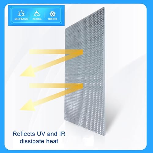 Miniatura 5 de Película aislante de papel de aluminio reflectante reutilizable, barrera radiante, película de privacidad total opaca para ventana, película de