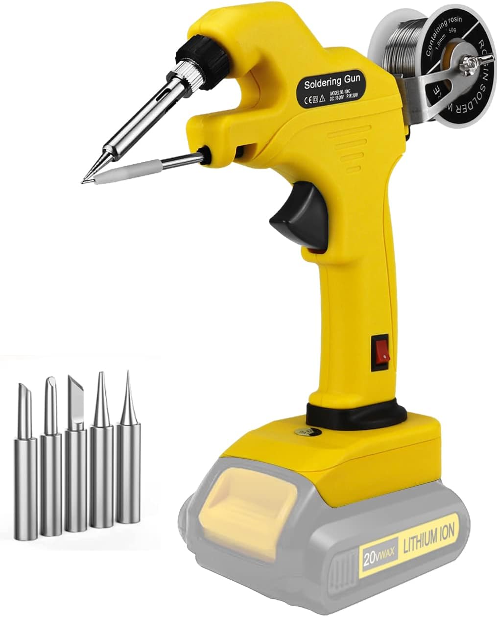 Kit Saldatore QWORK 60W - Completo Con Stagno, Pompa Dissaldante E Pinzette - Foto 6