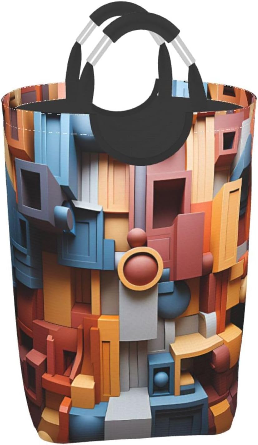Colorful Cube Space Square storage bag 50L, suitable for multiple scenes, foldable dirty clothes storage basket.