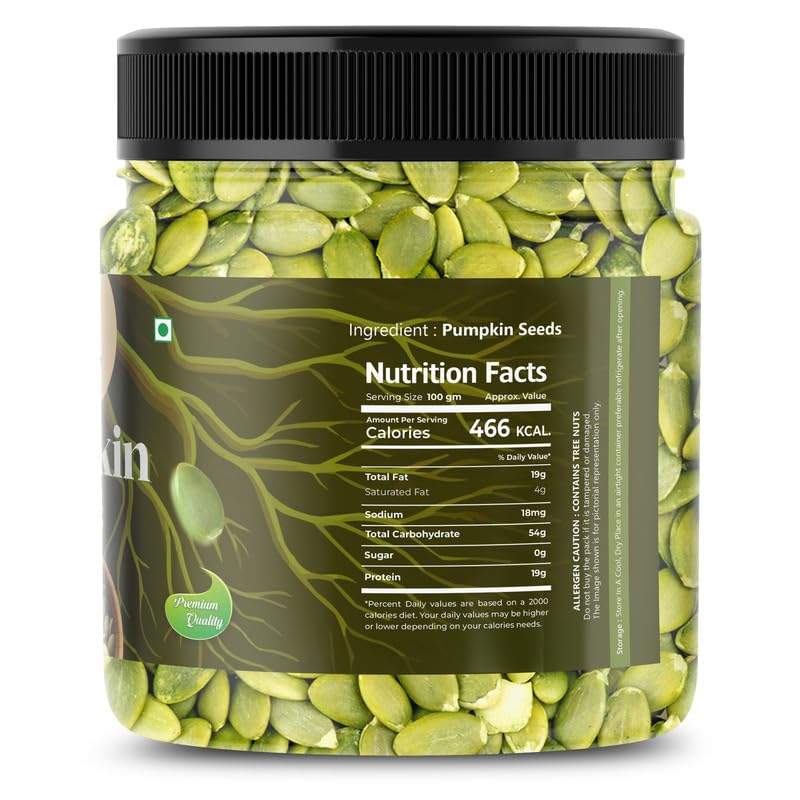 Image of RR NUTS Pumpkin Seeds 1KG | Raw Seeds for Eating | Immunity Booster and Protein Rich Seeds | Healthy Diet Snacks | Zero cholesterol & trans fat