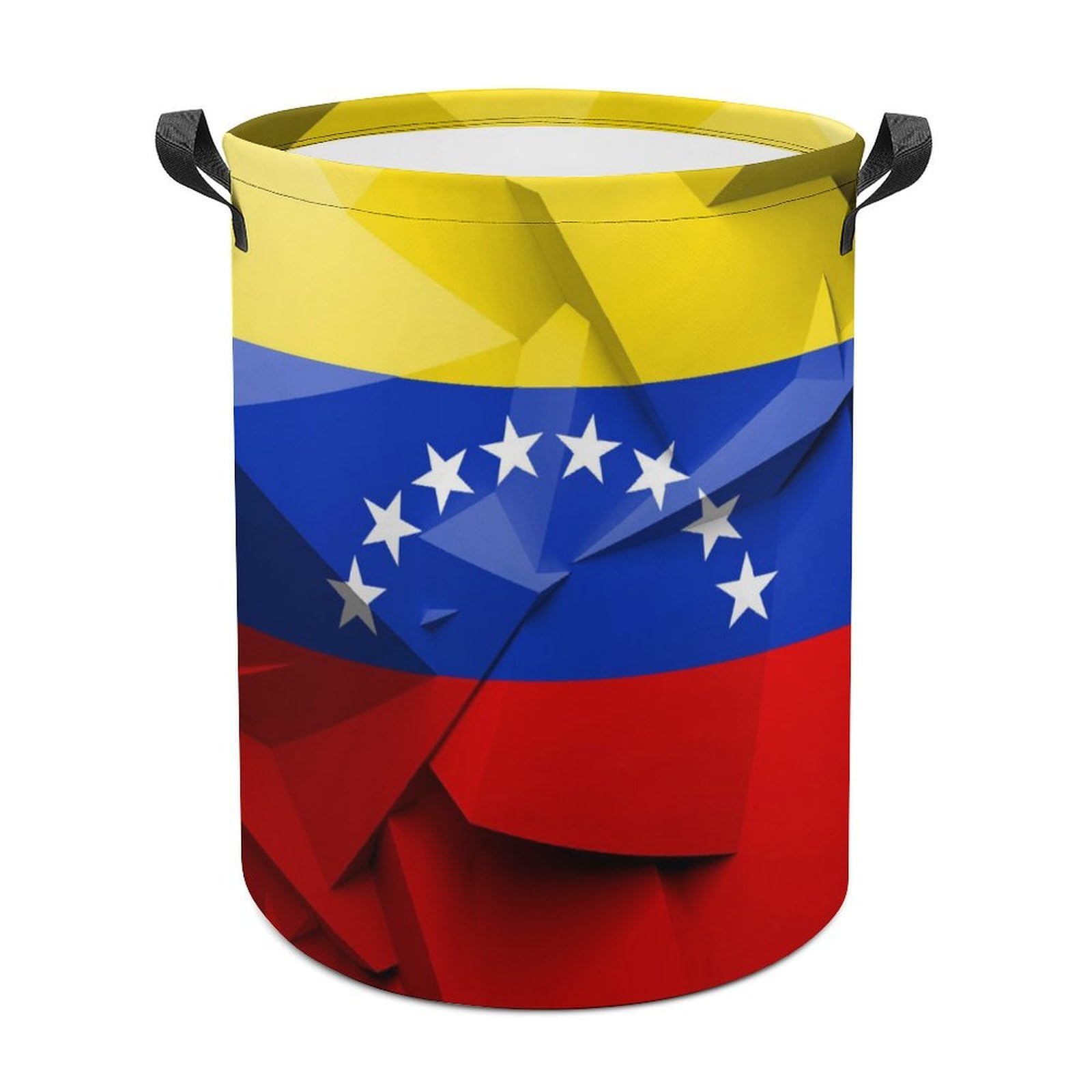 MHYRAC Laundry Hamper, Venezuelan Flag Laundry Basket, Washing Basket with Handle