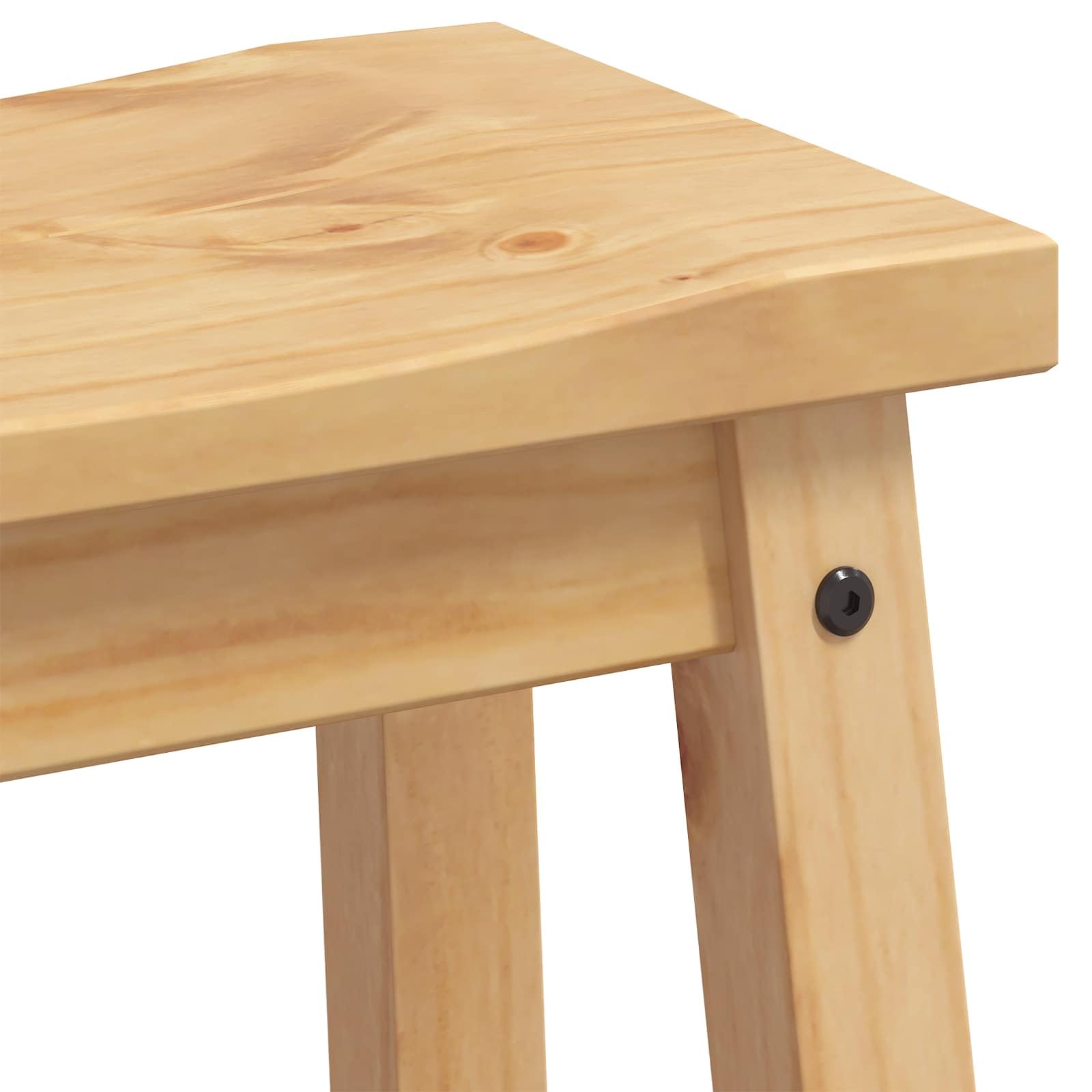 Wyspa kuchenna zestaw 3 szt. wosk miodowy drewno sosnowe 112 x 77
