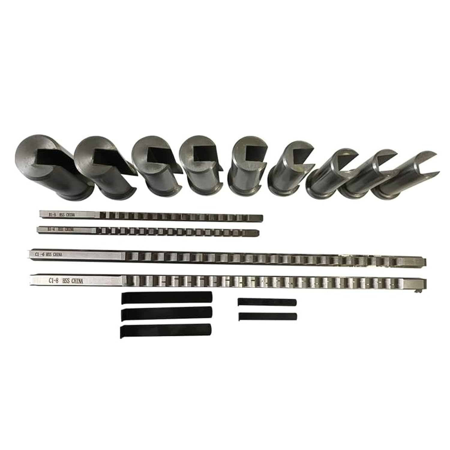 18PCS Metric HSS Push Type Keyway Broach Set, for Lathe Milling CNC Machine
