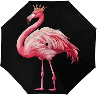 Flamingo Compact Umbrella 3 Folding Windproof Automatic Umbrellas Portable Travel Accessories