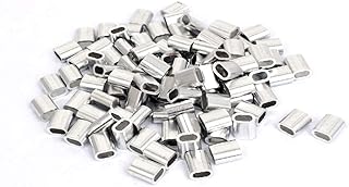 New Lon0167 100pcs M4 Featured Oval Aluminum Sleeves reliable efficacy Clamps for 4mm Wire Rope Swage Clip(id:ea4 d8 a7 672)
