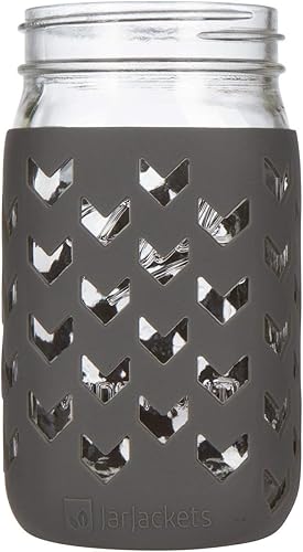 Miniatura 5 de JarJackets Funda de silicona para tarro de masón se adapta a tarros de boca ancha de 32 oz 1 cuarto de galón