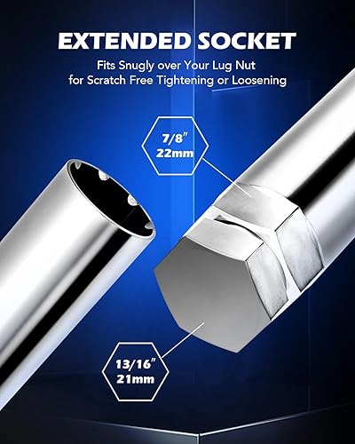 Miniatura 7 de OMT - Paquete de 32 tuercas de rueda 916-18, tuercas negras de 916 x 18 pulgadas de alto, asiento de cono de transmisión con enchufe compatible con