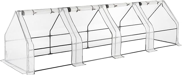 CHRISTOW Large Grow Tunnel Cloche Garden Polytunnel Greenhouse With Reinforced Cover (choose 1.8m, 2.7m or 3.6m long)
