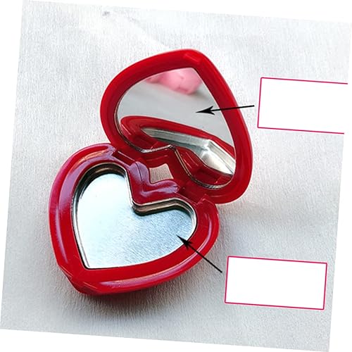 FRCOLOR 4pcs Heart Shape Refillable Lipstick and Cosmetic Container with Mirror for Travel Lightweight Portable Multi-use Cases for Lip Balm Eyeshadow Blusher Random Colors