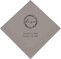 Vista 16 de WeddingStar servilletas de papel impresas personalizables de 3 capas, paquete de 40 unidades - Plegables rectangulares, color negro