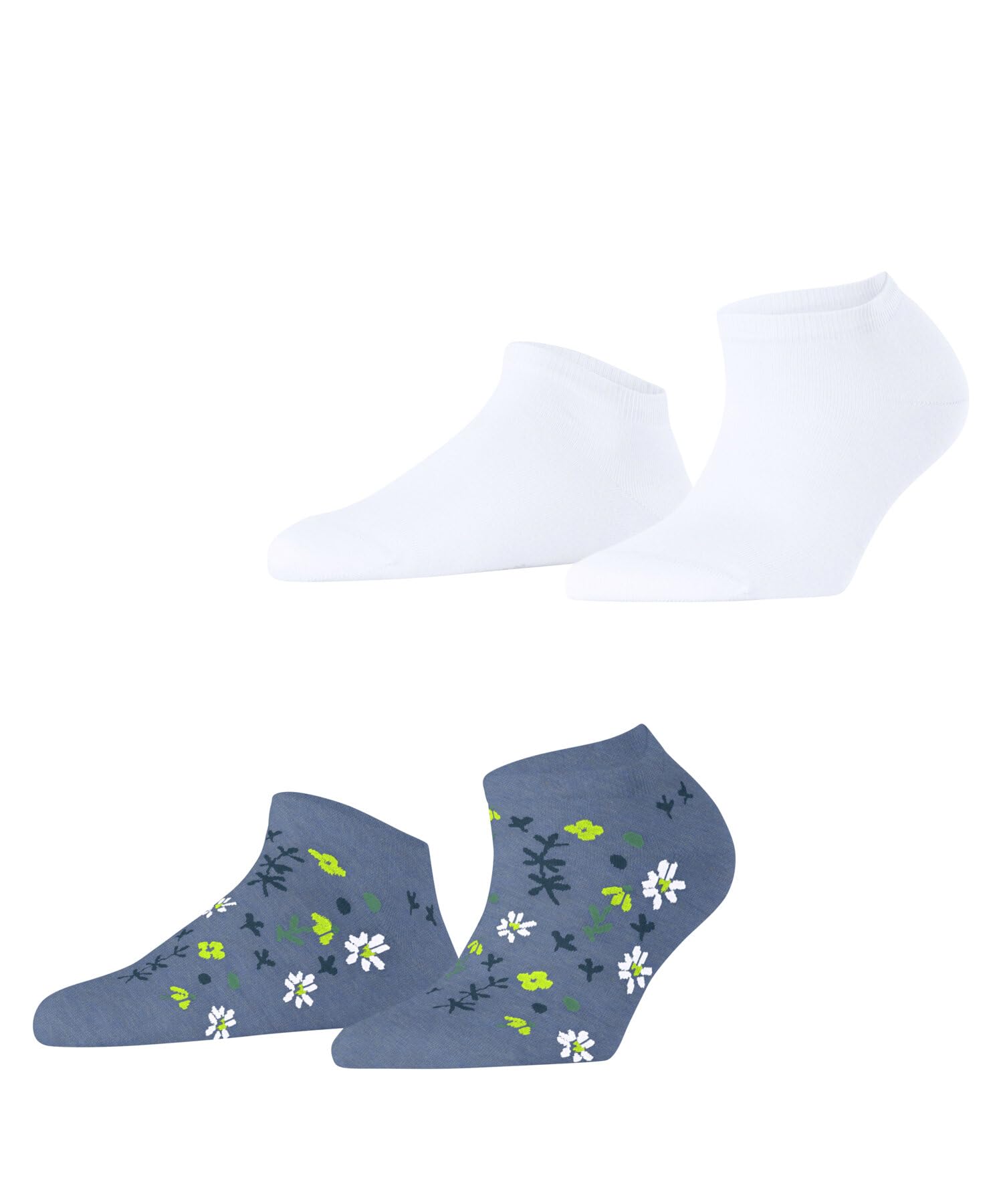 ESPRIT Spring Flowers damskie skarpety do sneakersów, bawełna, 2 pary