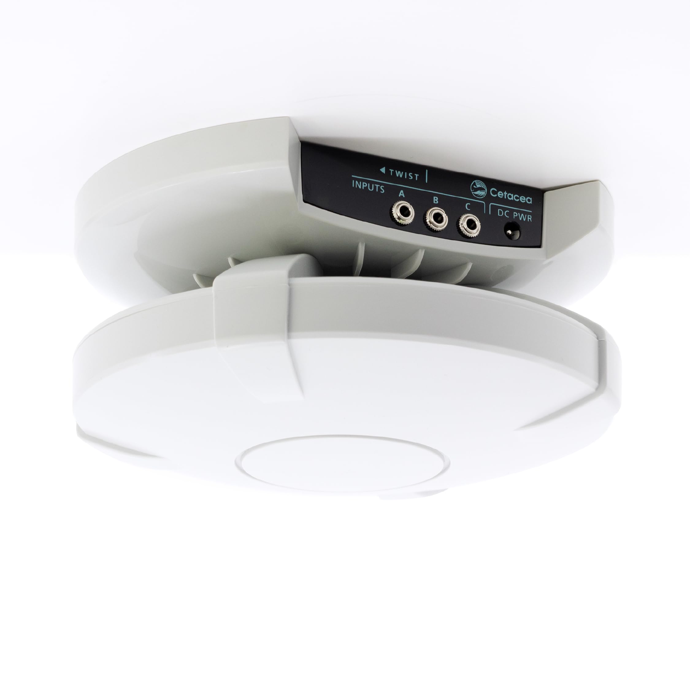 Cetacea Astronaut CL Powered Ceiling Speakers - Simple Bracket Install, Upgrade Projector with Speaker, High Fidelity Clarity, Ideal Speaker for Projector in K-12 Classrooms & Offices, 40 Watts, White