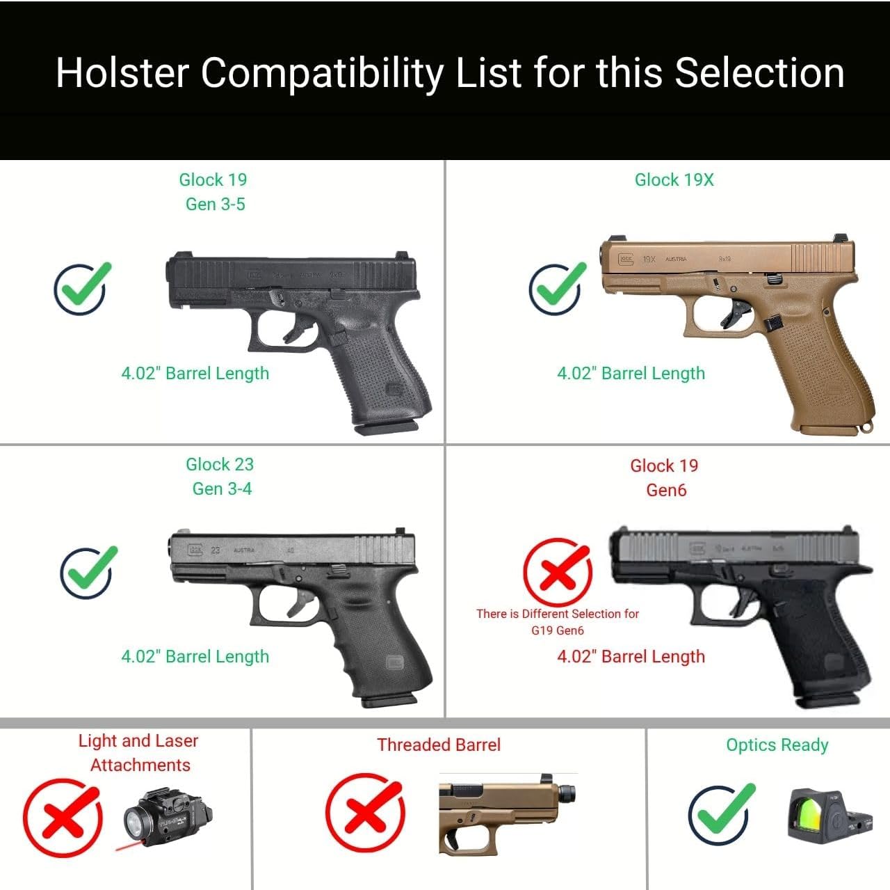 CYA Supply Co. Base Optics Ready (OD Green) Inside Waistband Holster Concealed Carry IWB Veteran Owned Company Fits