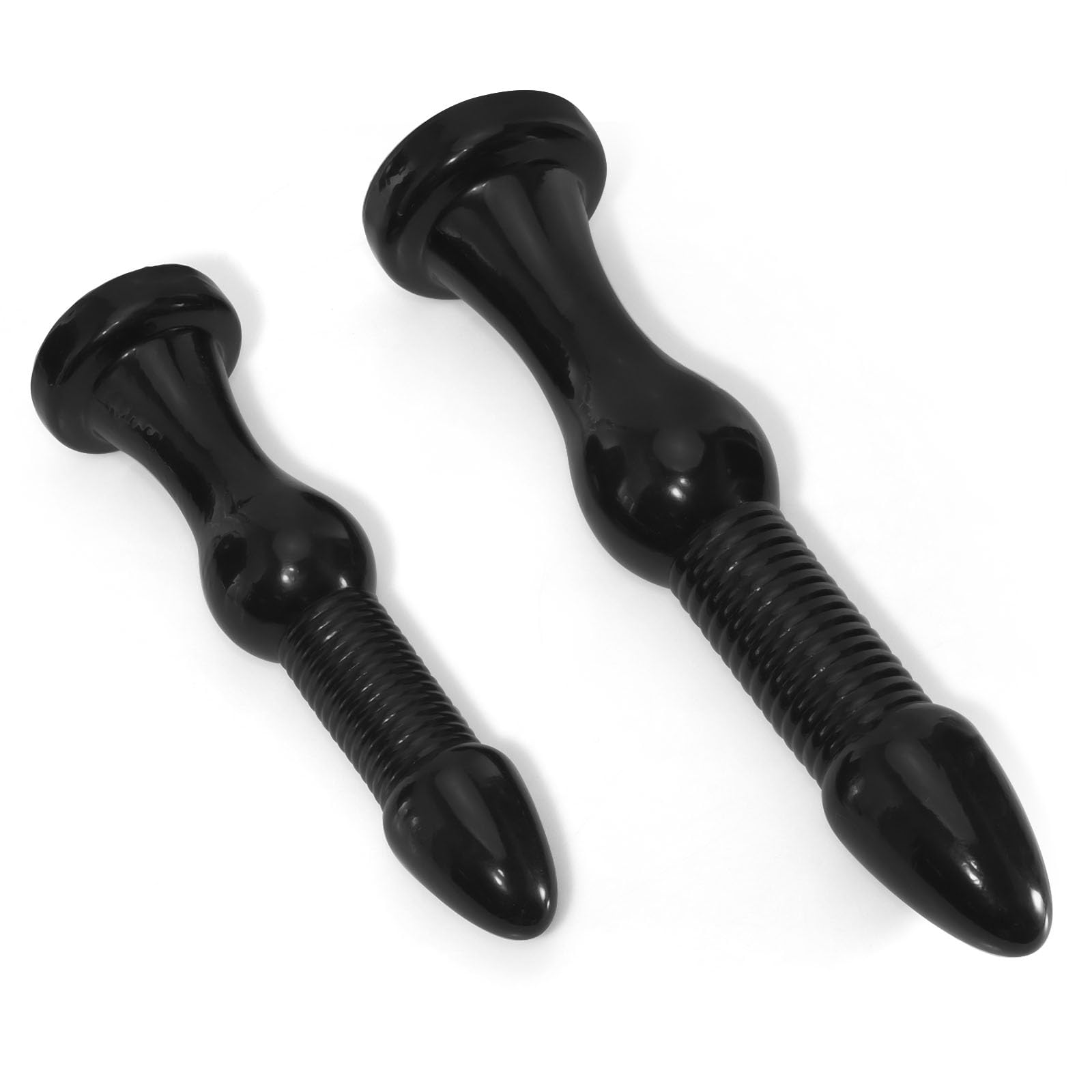 Plug Anale Lungo Gigante 38,5 cm, Dildo Nero Spesso con Ventosa, Dilatatore Anale Massiccio con Grande Nodo, Masturbazione Punto G e del Punto P Giocattoli Sessuali Grandi per Uomo Donna (L)