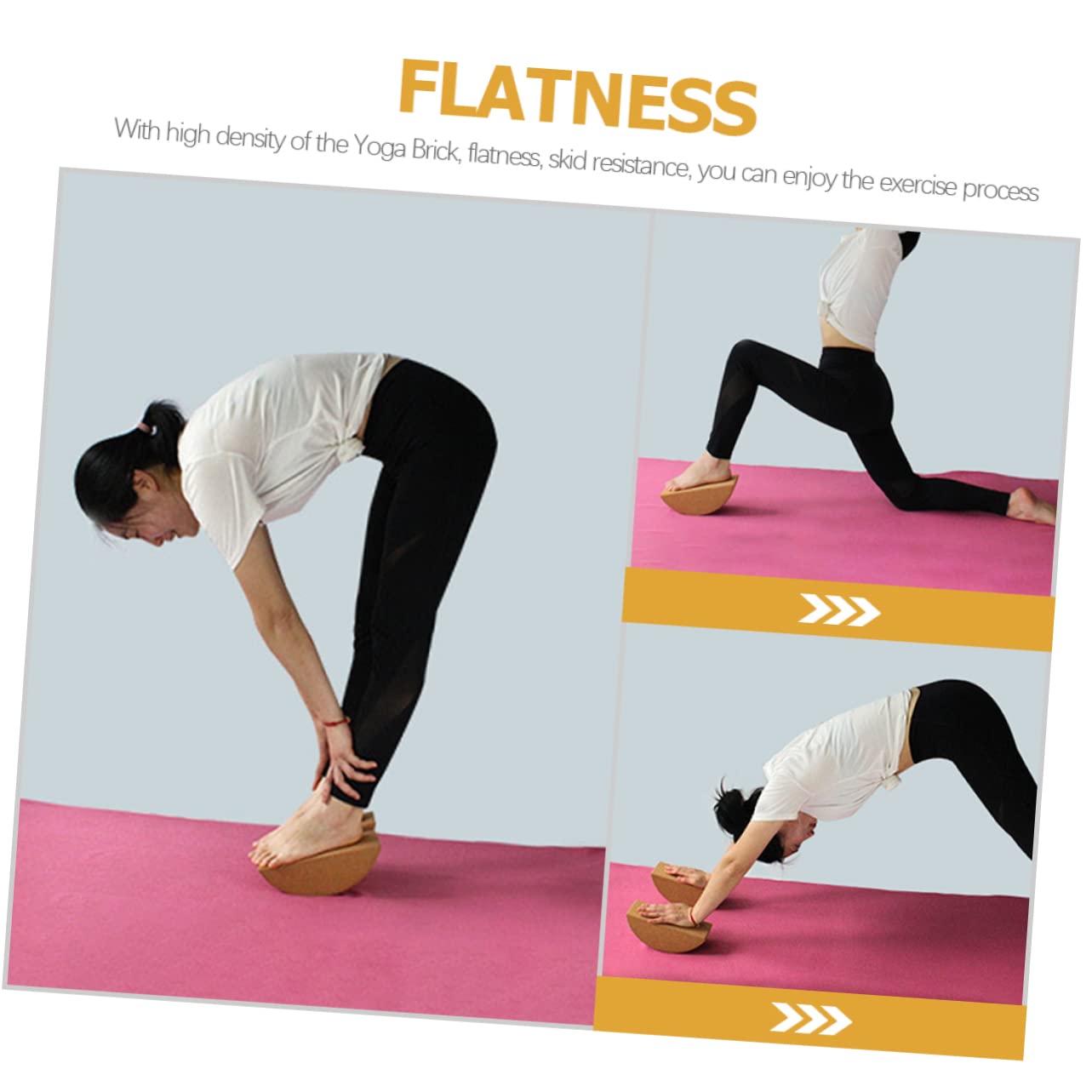 Blocco Yoga in Sughero Color Khaki per Allenamento e Equilibrio