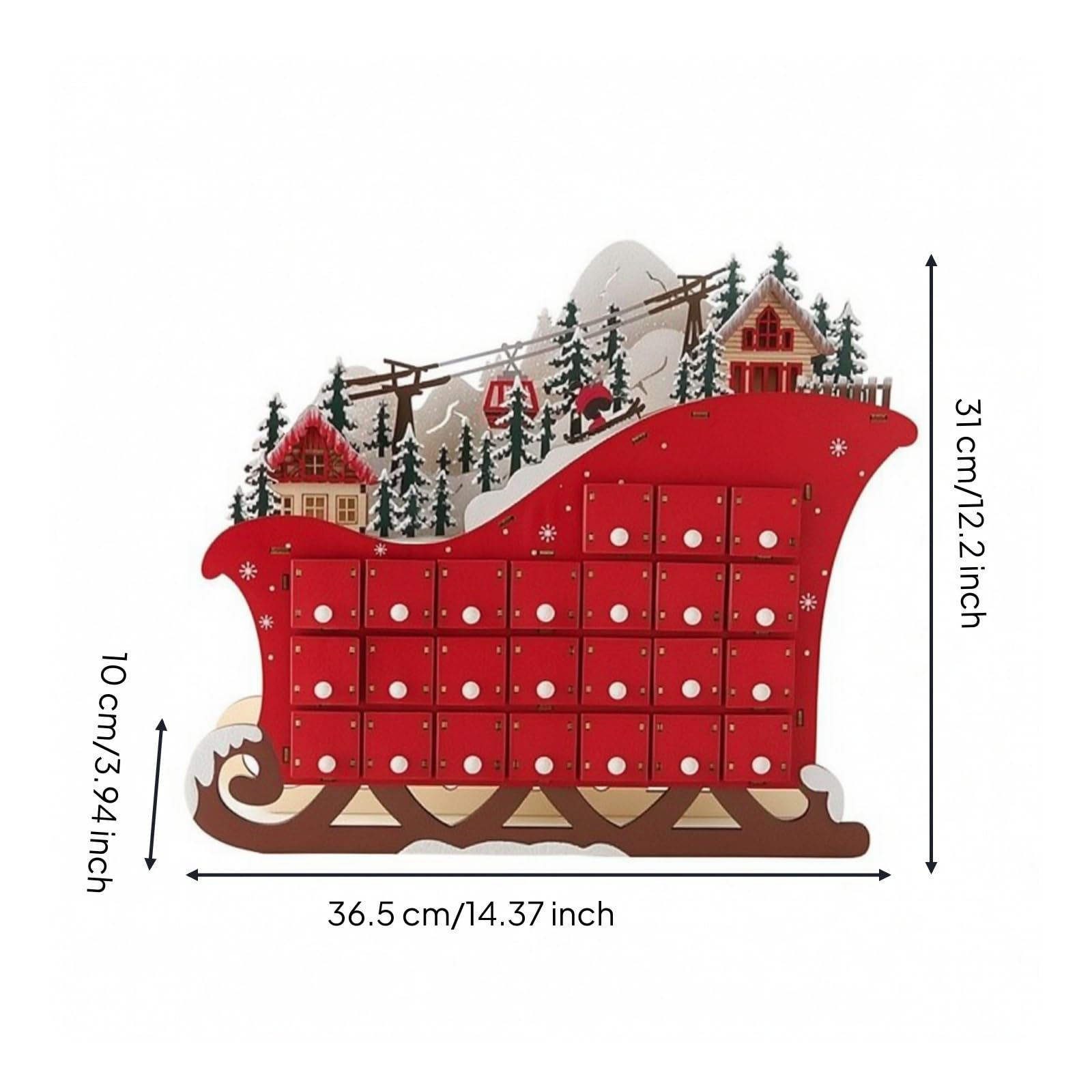 Calendario Dell'avvento in Legno