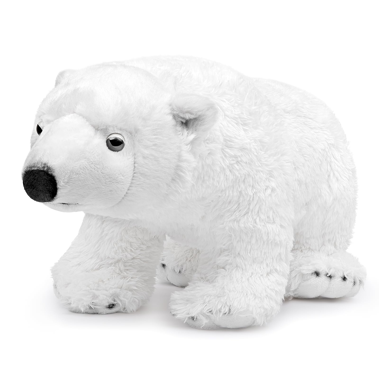 FRANKIEZHOU Realistic Polar Bear Stuffed Animal-White 15.75