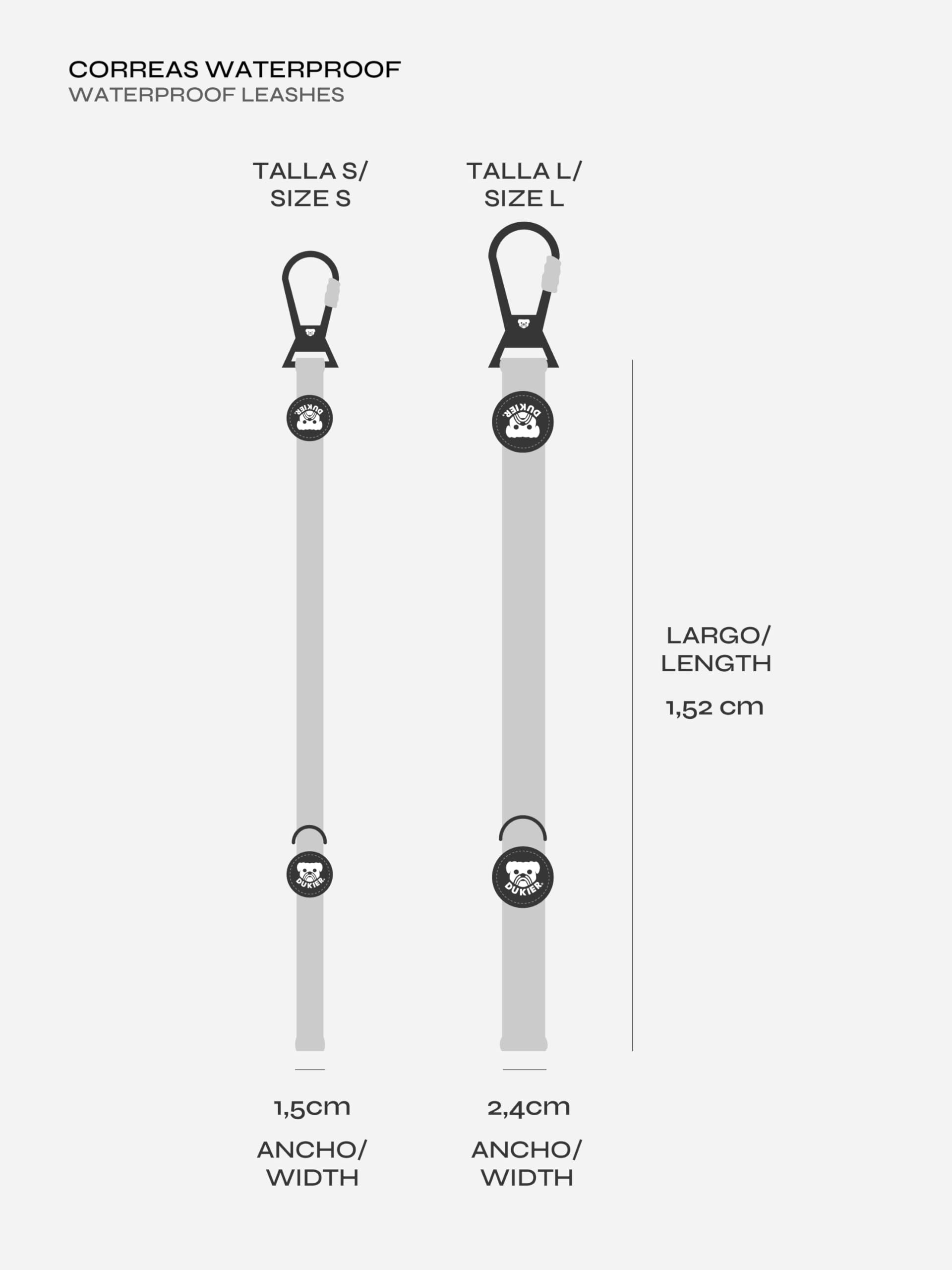 DUKIER - Long and durable dog lead with safety carabiner made of neoprene, Hawaii design, size S - Image 2